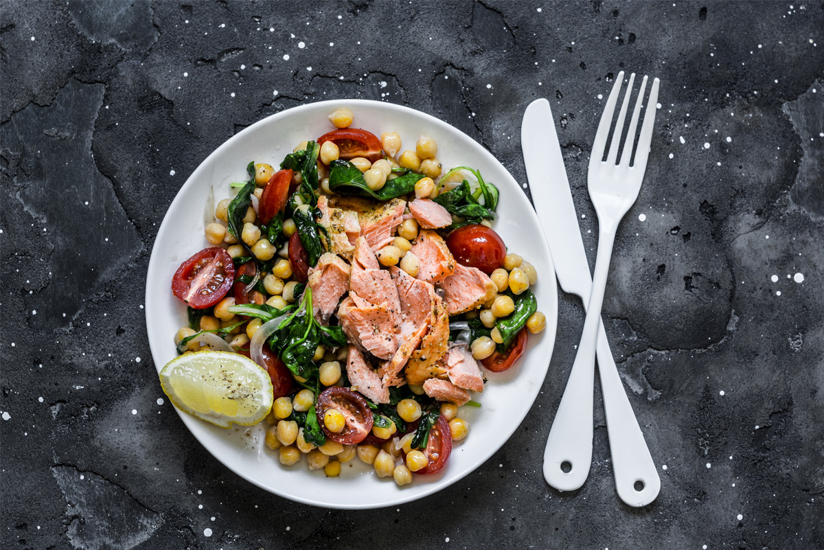 salmon recipes, roasted chickpeas